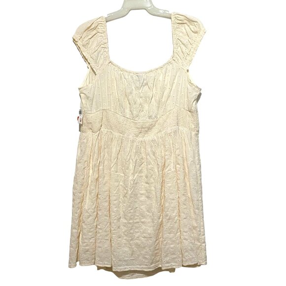 Old Navy Pullover Dress 2X Cream Spring Summer Vacation Cruisewear Cottagecore - Picture 2 of 7
